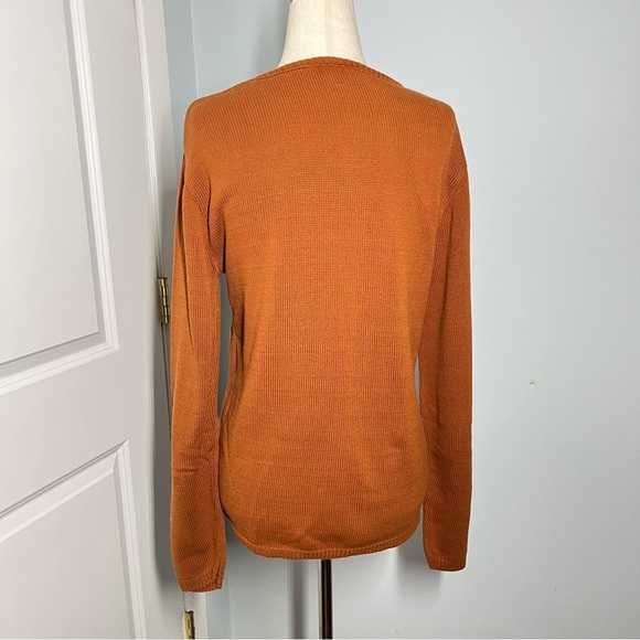 Pierre Cardin vintage 100% cotton terracotta sweater size S - Picture 10 of 12